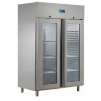 Armario refrigerado inoxidable Gastronorm cristal doble