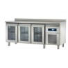 Mesa refrigerada inoxidable puertas cristal