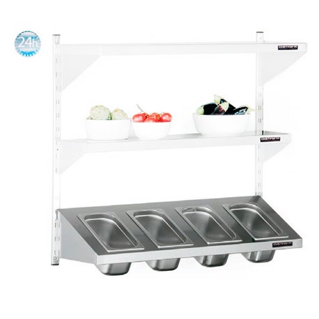 Estantería de pared desmontable (Estantes inclinados)