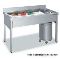 Fregadero para preparación de verduras