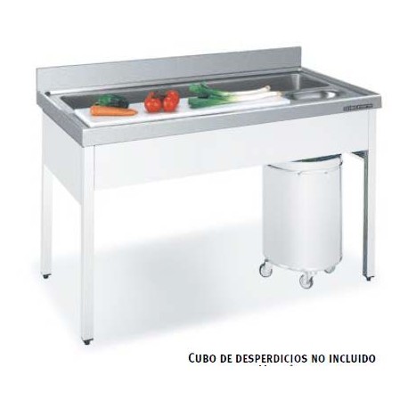 Fregadero para preparación de verduras