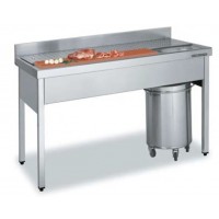 Fregadero para preparación de carnes y pescados