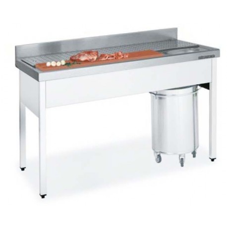 Fregadero para preparación de carnes y pescados