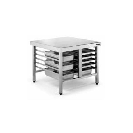 Mesa soporte para horno de acero inoxidable