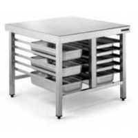 Mesa soporte para horno de acero inoxidable