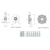Ventilador con reja y soporte HRT/4 300 BPN