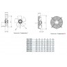 Ventilador con reja y soporte HRB/4 200 BPN