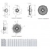 Ventilador con reja y soporte HRT/4 400 BPN
