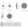 Ventilador con reja y soporte HRT/4 400 BPN