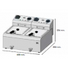 Freidora 10 + 10Litros HR trifasica 6 serie 500
