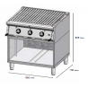 Barbacoa HR serie 750 estante 800