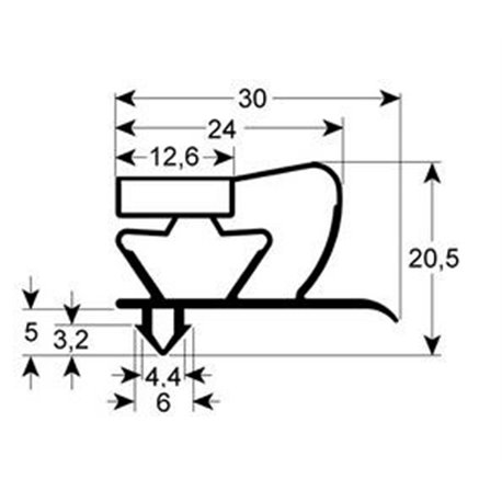 Burlete para cámara GE-9045 (2,5 mts)