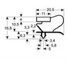 Burlete para cámara GE-9053 (2,5 mts)