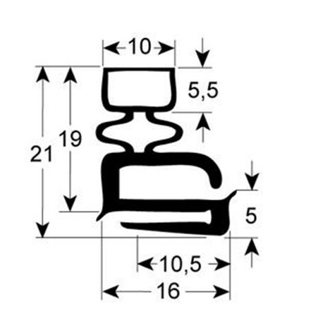 Burlete para cámara GE-9100 (a medida)