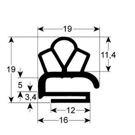 Burlete para cámara GE-9138 (2,5 mts)