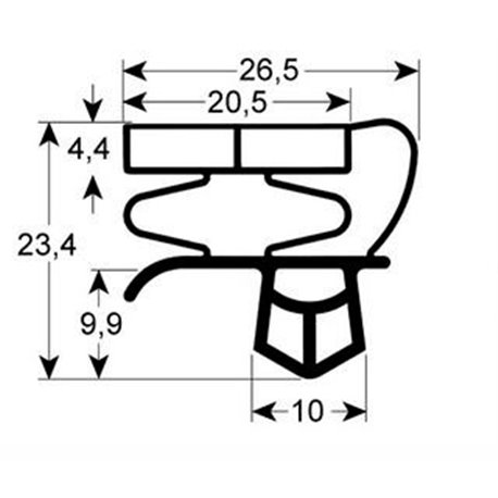 Burlete para cámara GE-9147 (2,5 mts)