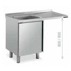 Fregadero de 1350x500 mm con espacio lavavajillas