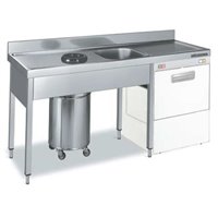 Fregadero con cubeta y aro 1400x600