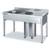 Fregadero con cubeta y aro 1400x600