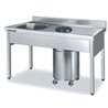 Fregadero con cubeta y aro 1400x600