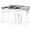 Fregadero con cubeta y aro 1400x600