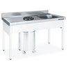Fregadero con cubeta y aro 1400x600