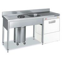 Fregadero con cubeta y aro 1400x600