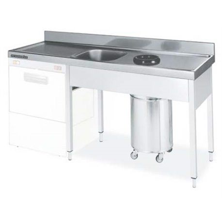 Fregadero con cubeta y aro 1400x600